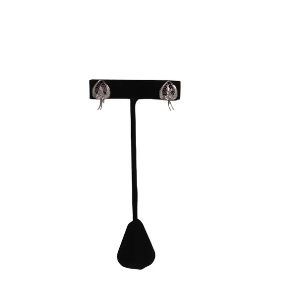 VINTAGE STERLING SILVER SCREWBACK EARRINGS BRAND‎ UNKNOWN VGC - Picture 4 of 9